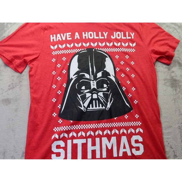 Star‎ Wars Darth Vader T Shirt Men's 2XL Have A Holly Jolly Sithmas NWT Disney - Picture 4 of 8